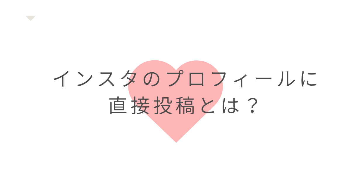 インスタのプロフィールに直接投稿とは？やり方とどこにあるのか解説