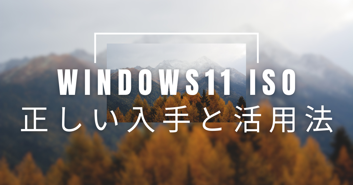 Windows11 ISOの正しい入手と活用法｜23H2・24H2対応ダウンロードとUSBインストール完全ガイド