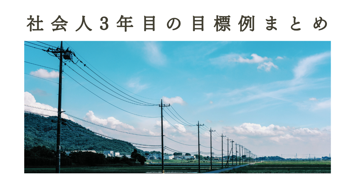 社会人3年目の目標例まとめ!仕事に慣れてきた時期に意識すべき成長ポイント説