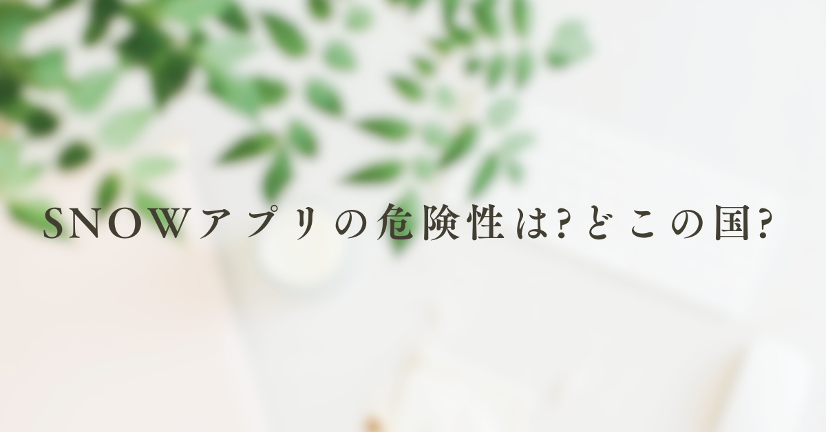 Snowアプリの危険性は?どこの国?ウイルス感染のリスクからデメリット解説