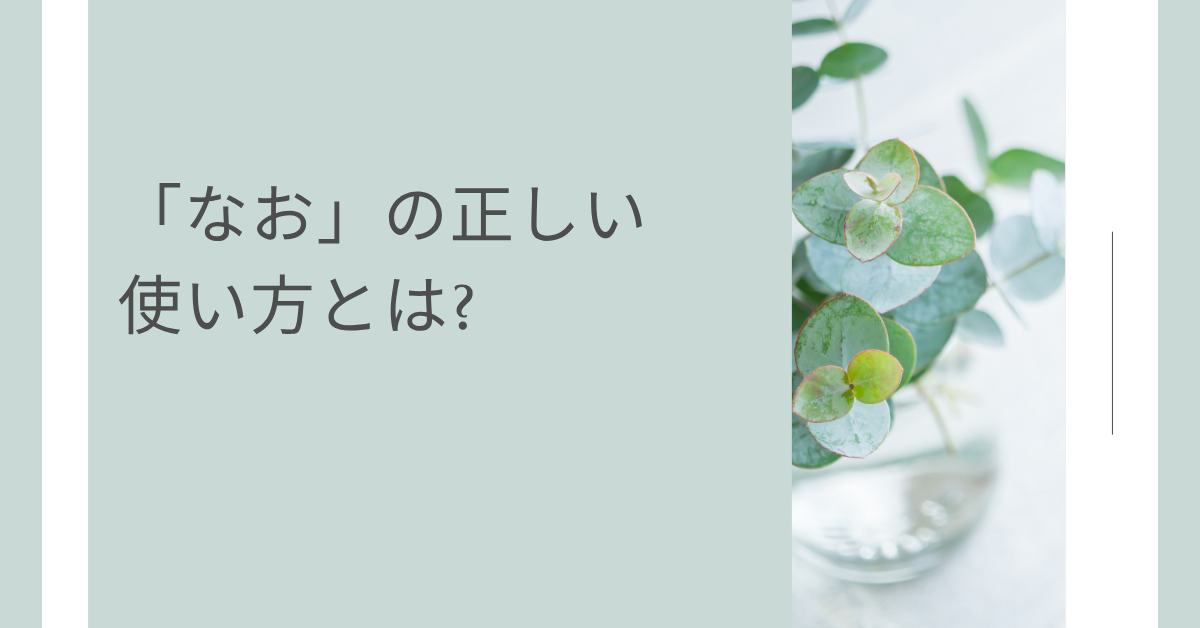 「なお」の正しい使い方とは?ビジネスメールや報告書で失礼にならない表現集
