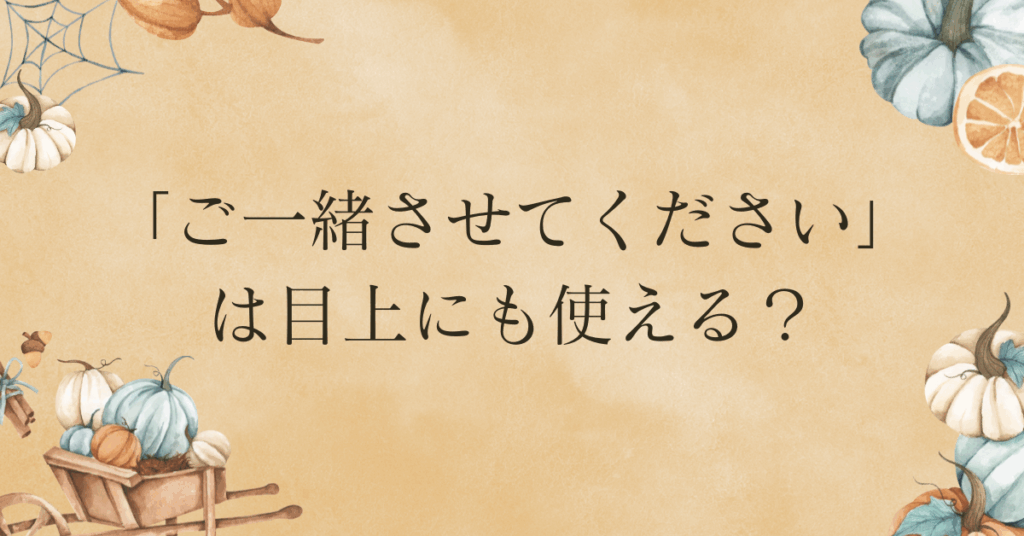 「ご一緒させてください」は目上にも使える？正しい敬語と上品な言い換え方