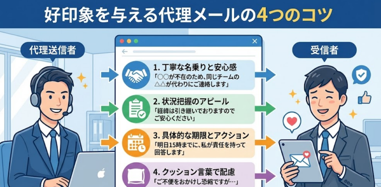 代わりに対応させていただきますのメール例文集!ビジネスシーン別の代理メールの送り方 | ロロント株式会社